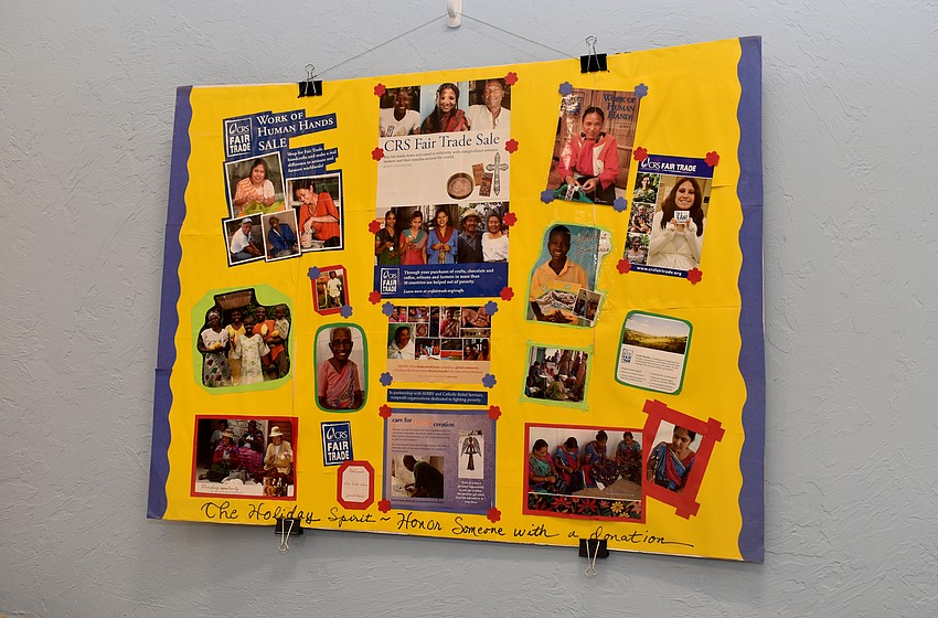 A part of the proceeds from the Christmas Bazaar went to Catholic Relief Services.