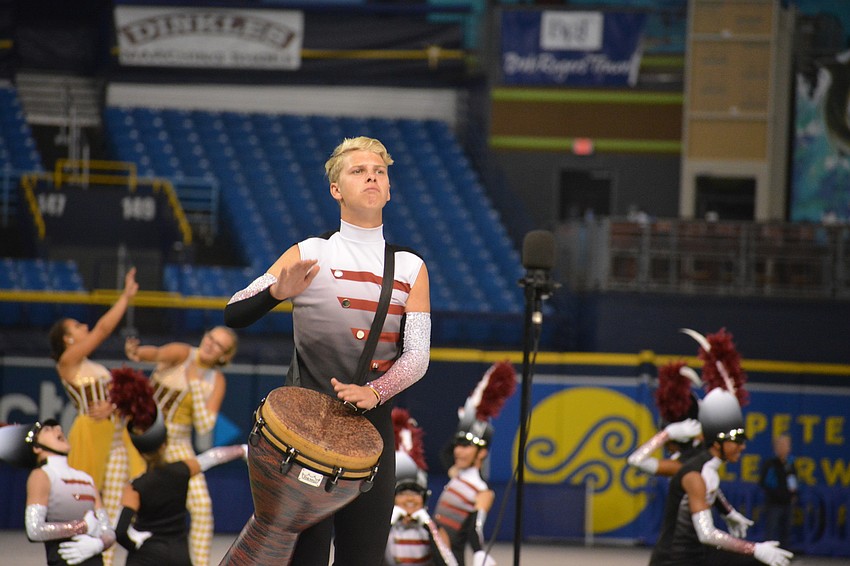 Junior Justin Robertson is one of the first of the Pirate Band to start playing an instrument.
