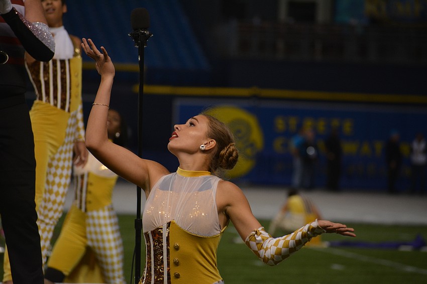 Sophomore MaKayla Blakenship is one of the 94-members band who performed at FMBC state championship.