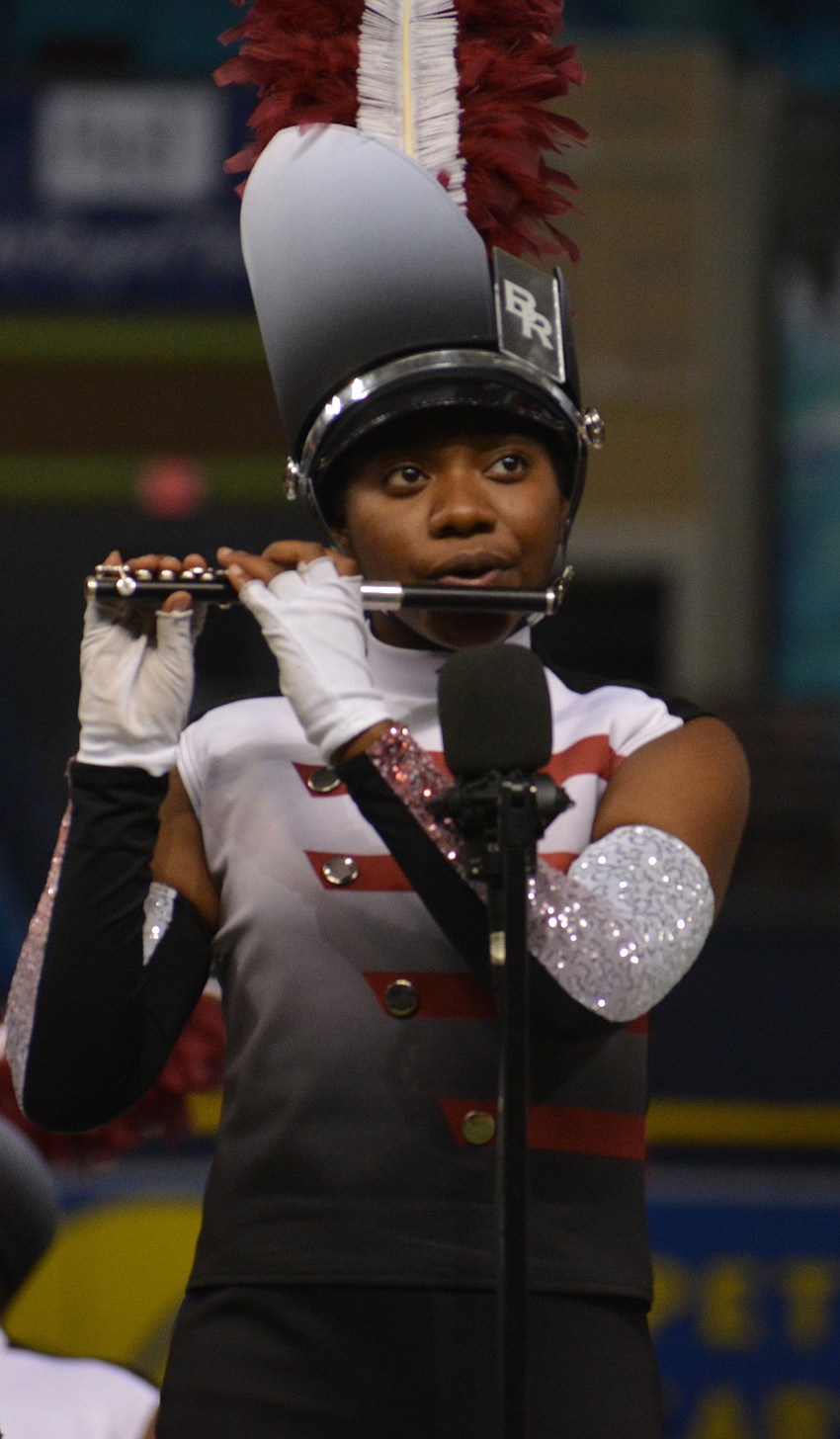 Senior Dana Williams plays a special piccolo solo during the show.