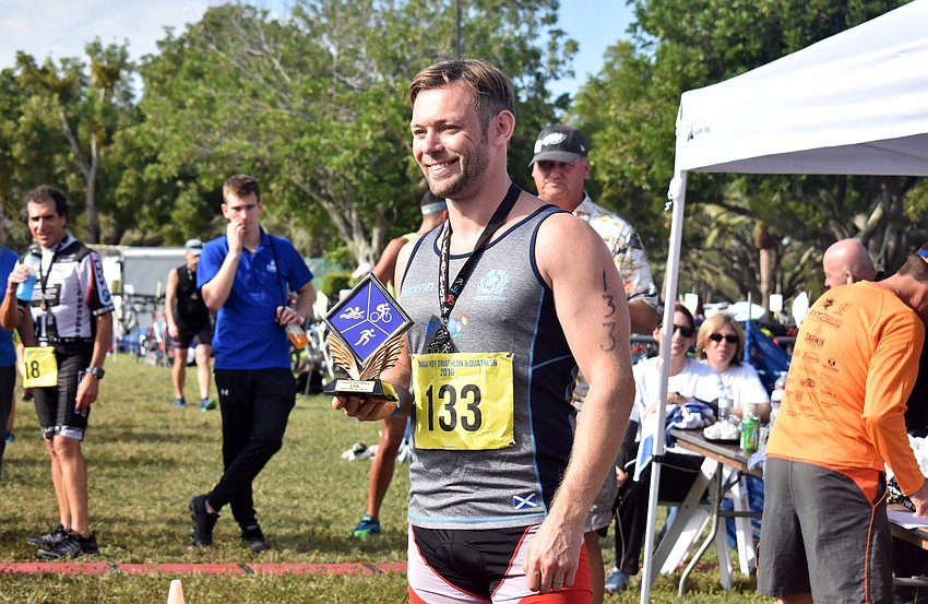 Fraser Henderson won first place for the males in the sprint triathlon.
