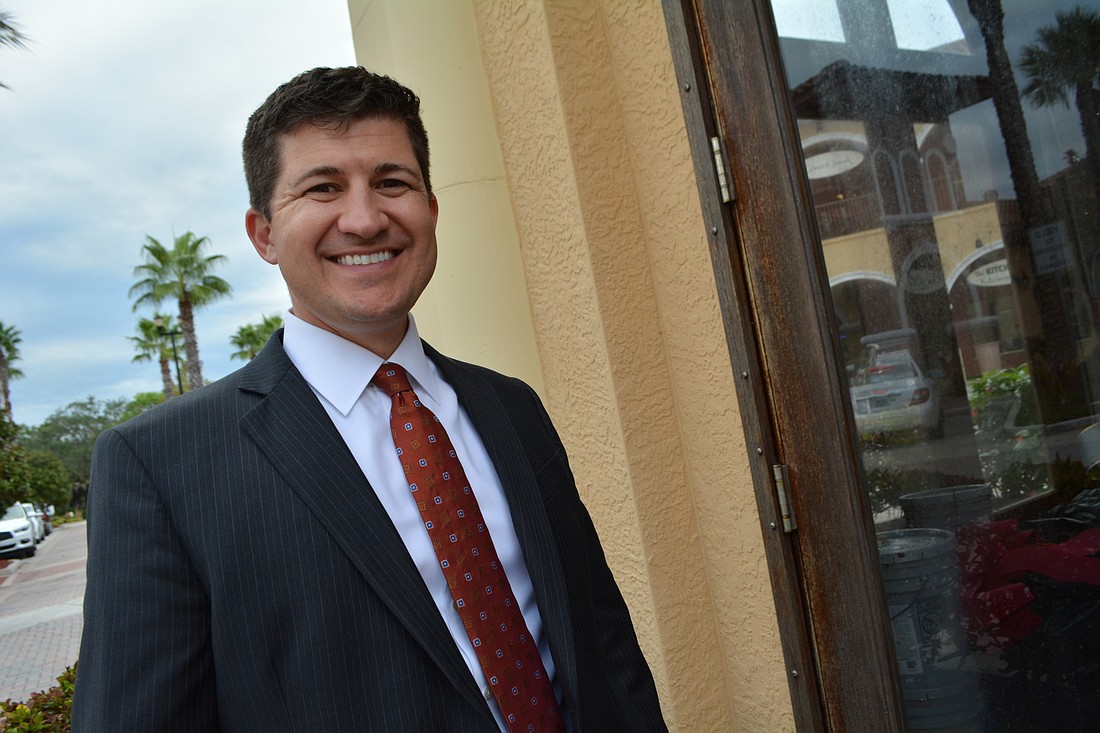 Lakewood Ranch businessman Evan Guido is close to closing on the purchase of the base of the clock tower in San Marco Plaza.