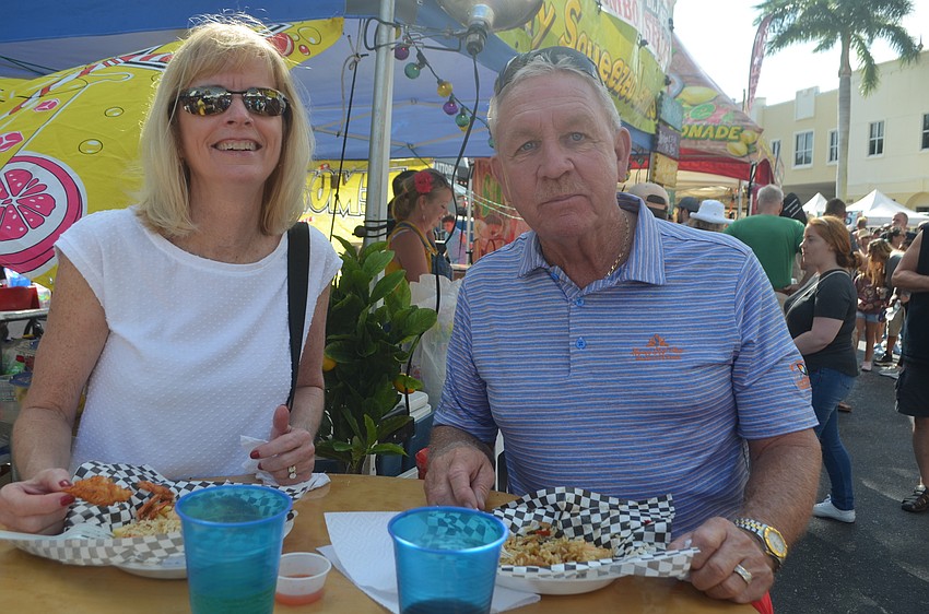 Lakewood Ranch's Grace Gilliam and Bob Gilliam says they are enjoying the nice weather at the festival, they actually walked to Main Street.
