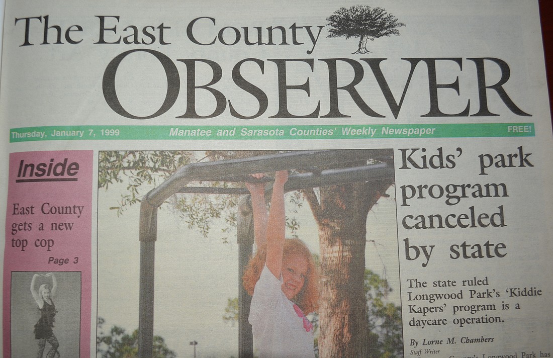 Matt Walsh says a tree and green was chosen for the first East County Observers because "that was all that was out there."