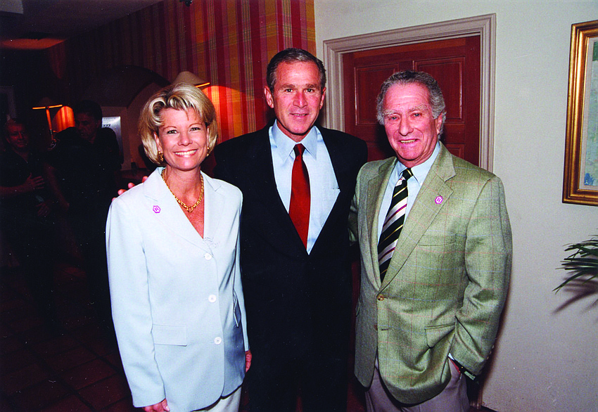 George W. Bush, posing with Klauber and his daughter, Katie, spent the night of Sept. 10, 2001 at the Colony Beach & Tennis Resort, heading to Sarasota the next morning for a school appearance.