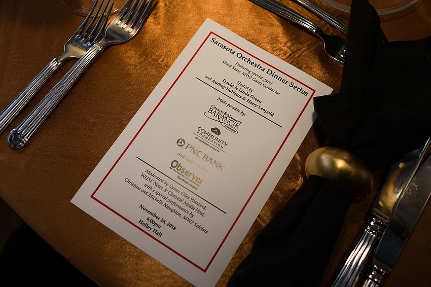 There are three dinner series scheduled for the year.