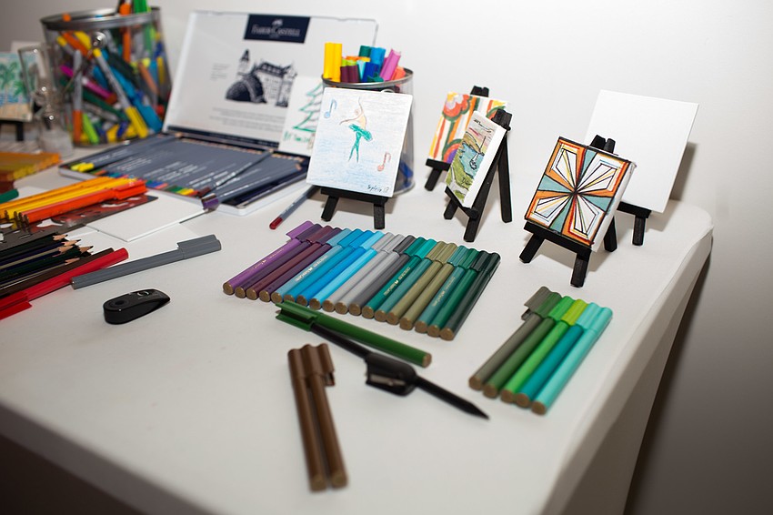 Guests were able to create their own art at the event.