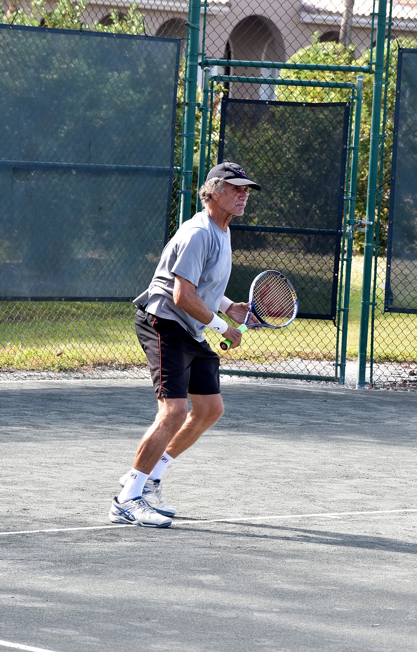Joe Bouguin gets ready to receive the ball.