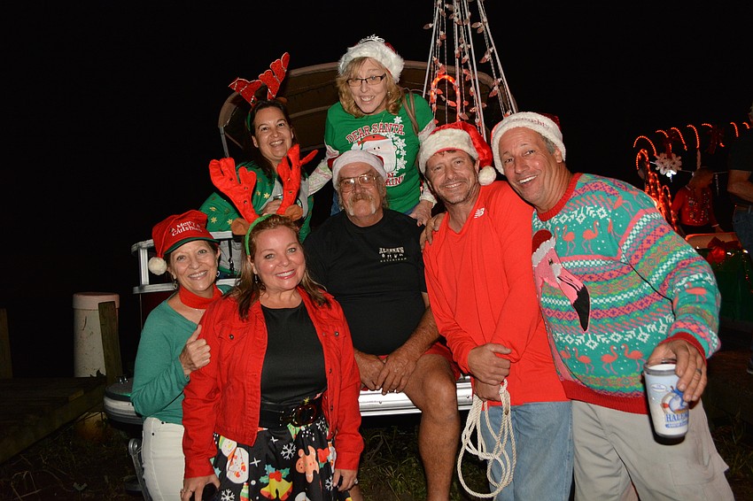 Clockwise from front left are: Kathy Holmes, Joline Bessette, Sharon Keister, Rob Self, Sean Bessette and Capt. Tom Keister enjoyed the scenic ride together.