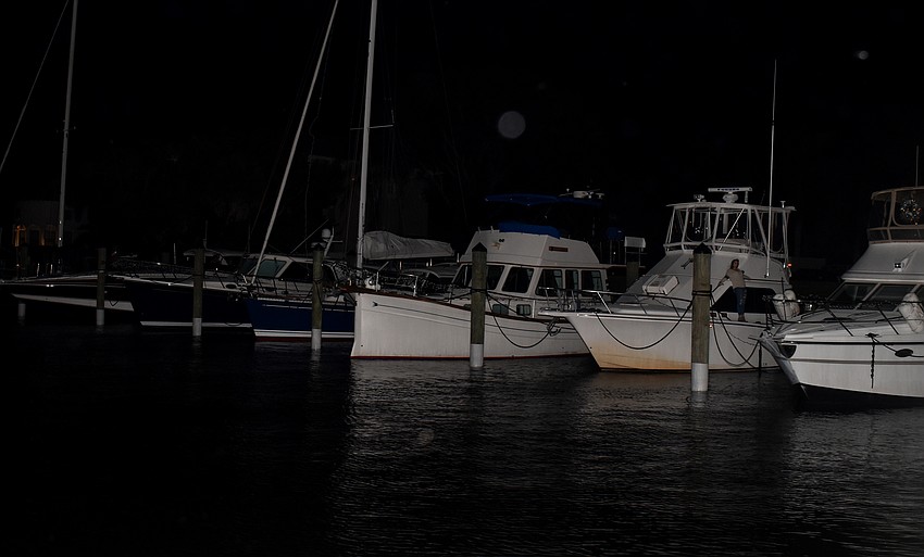 Following a cocktail reception, club members gathered outside for a blessing of the fleet.