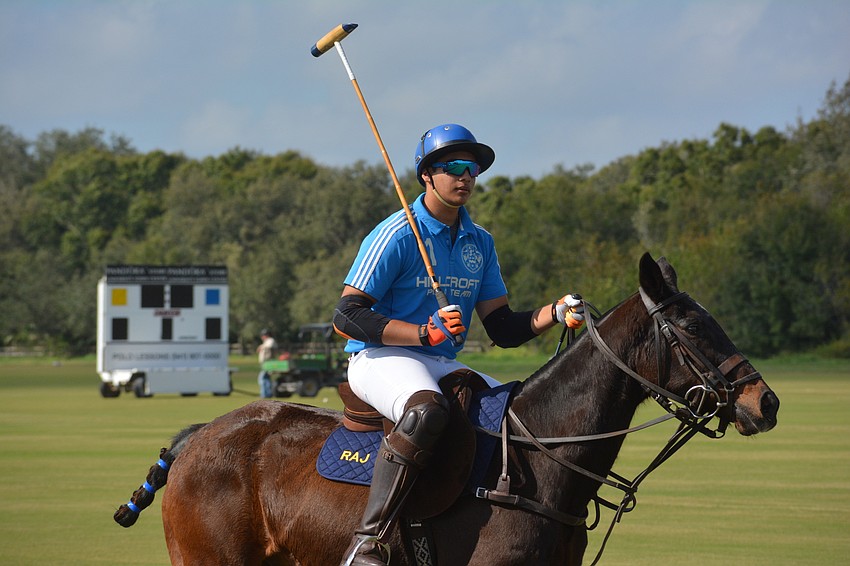 The Polo Club's Raj Singh, 16, played the first Sunday polo match of his career for Hillcroft.