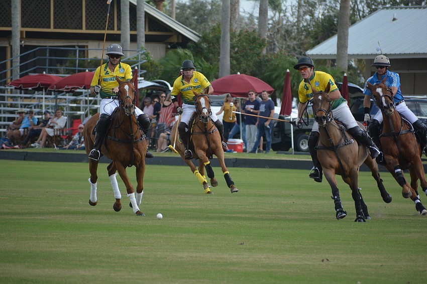Whiskey Road's Joe Wayne Barry breaks in front of the field to take a shot.