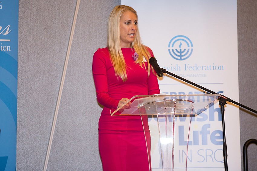 Lauren Glassman gave a speech on her journey of being Jewish.