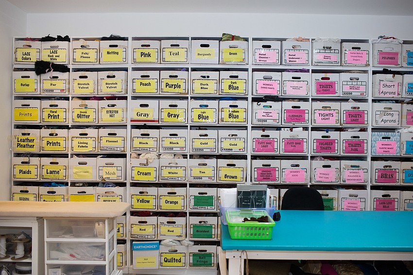 The new costume shop allows for more space and organization.