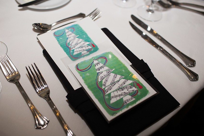 Each guest had a greeting card on their place setting.