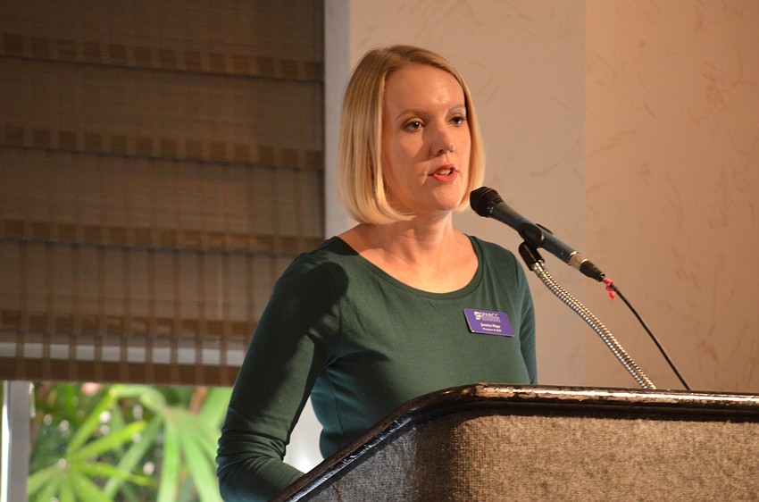 Jessica Hays, the president and CEO of SPARCC spoke about the benefits of fundraising for people who live at the SPARCC shelter.