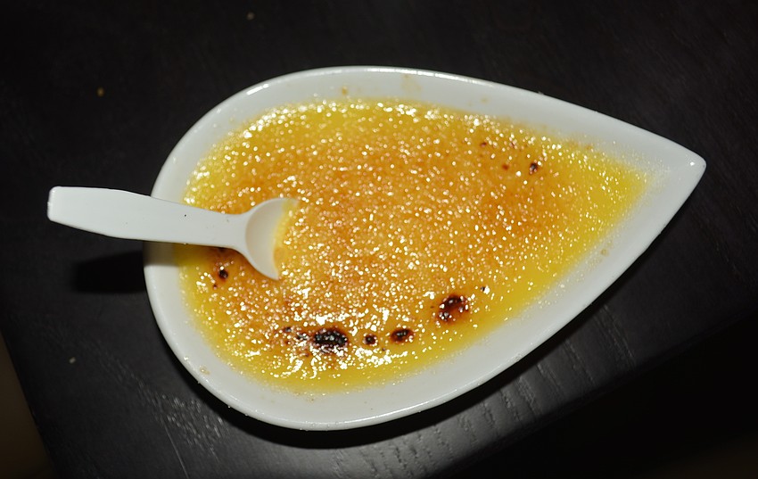 Crème brûlée was a hit of the evening.