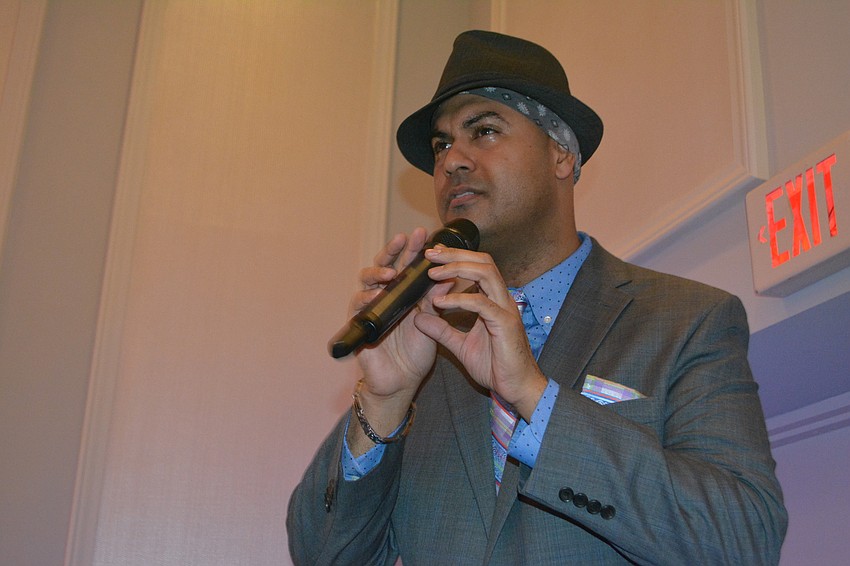 Jonathan Cortez of CE in the Hole Entertainment performs for the crowd.