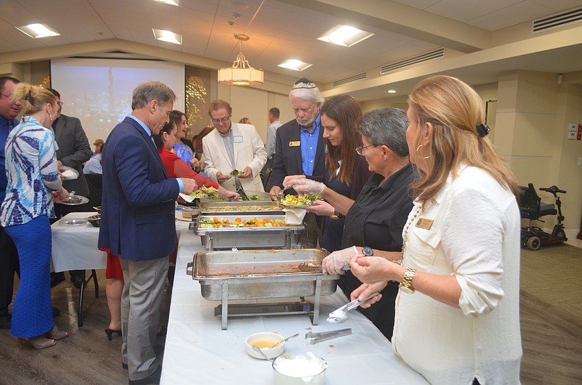 There was a lot of homemade food available for the attendees of the dinner.