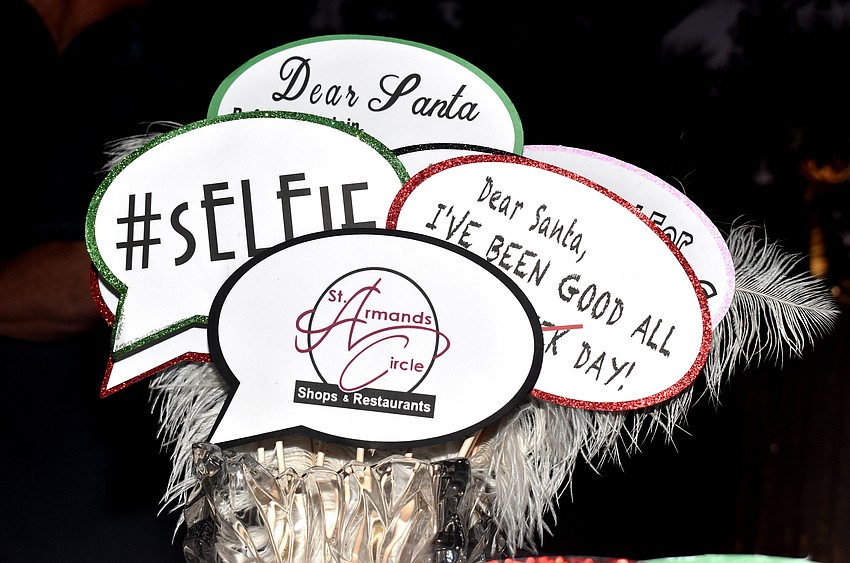 Kids and families could bring props with them to take pictures with Santa Claus.