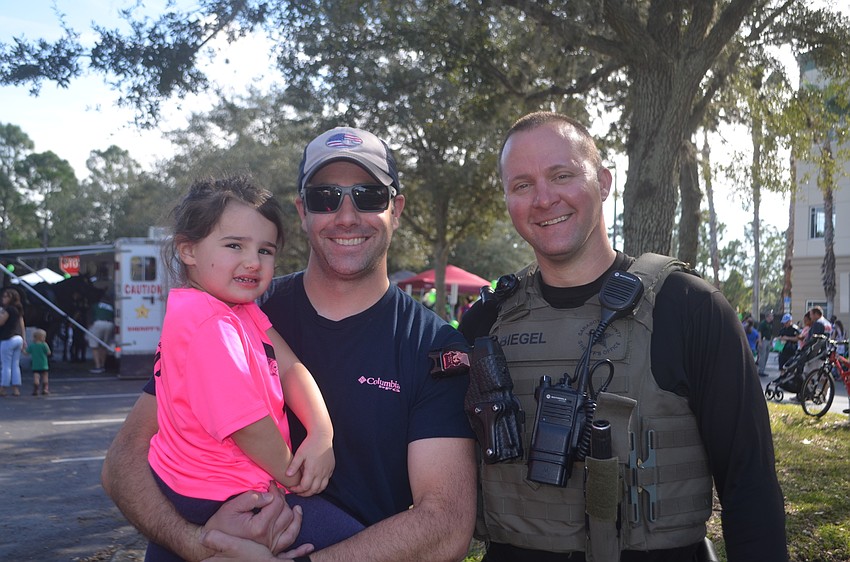 Peyton Gallof, Hayden Gallof and Deputy Brian Biegel