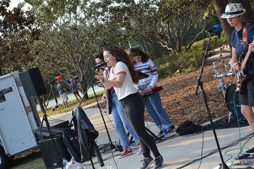 Lead singer Cassidy Kramer, a student at Southeast High School, sings 