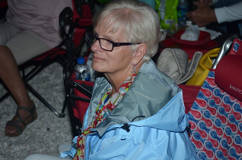 Peggy White watched the parade.