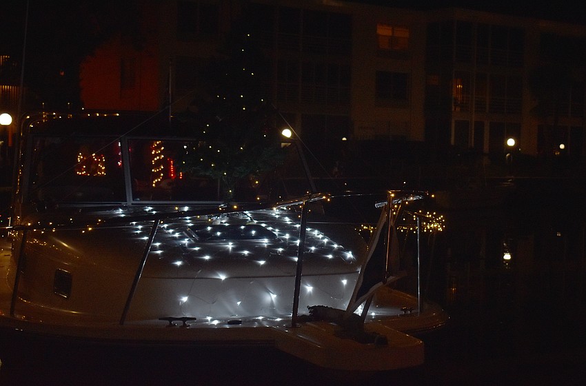 Residents decorated their docks with lights and lit them together on Dec. 8.