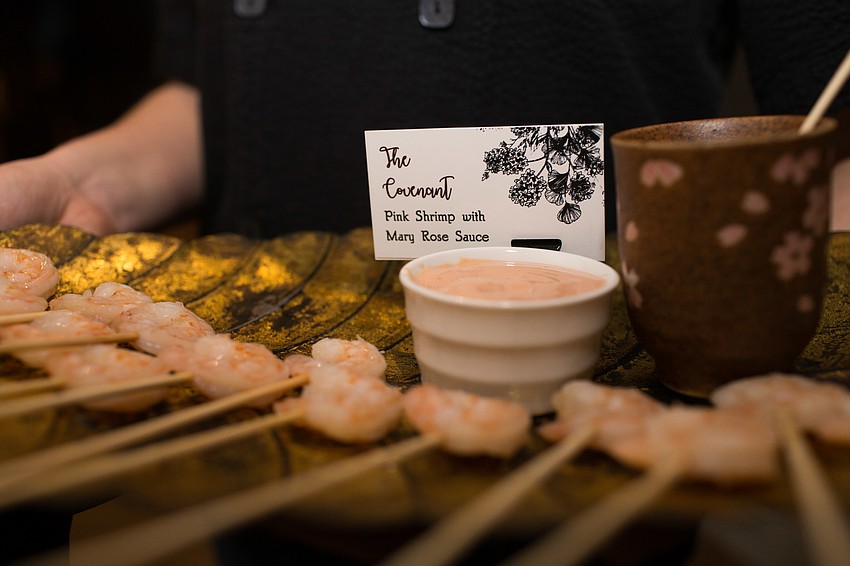 Passed hors d'oeuvres were served during cocktail hour.