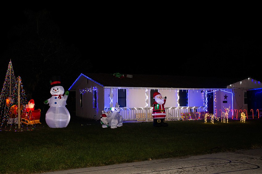 On the corner of Euclid Avenue this home has decorations for days, making you want to stop and see it all.