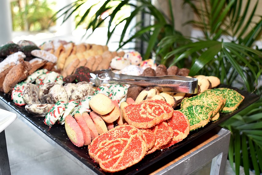 Aside from lunch, desserts, like these holiday cookies, were served.