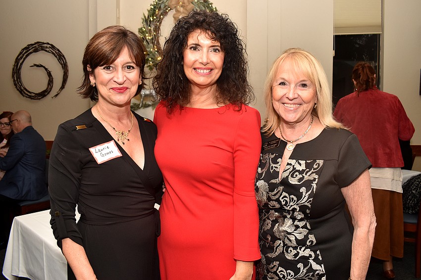 Laurie Gomes, Sheri Aiello and St. Armands Circle Executive Director Diana Corrigan