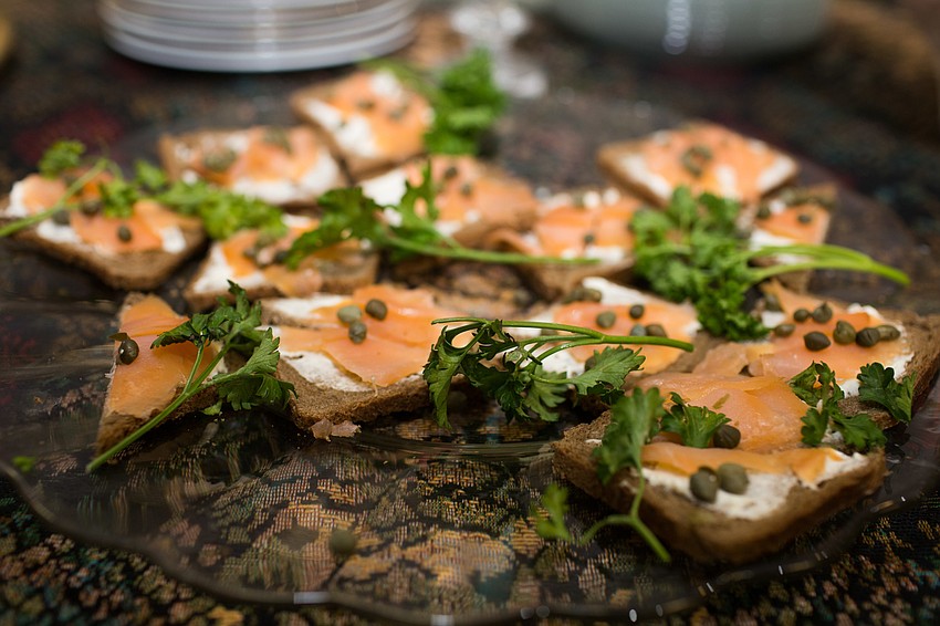 Snacks, drinks and desserts were available.