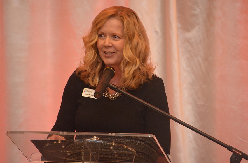 Education Foundation President Jennifer Vigne opens the Ignite Education awards ceremony.