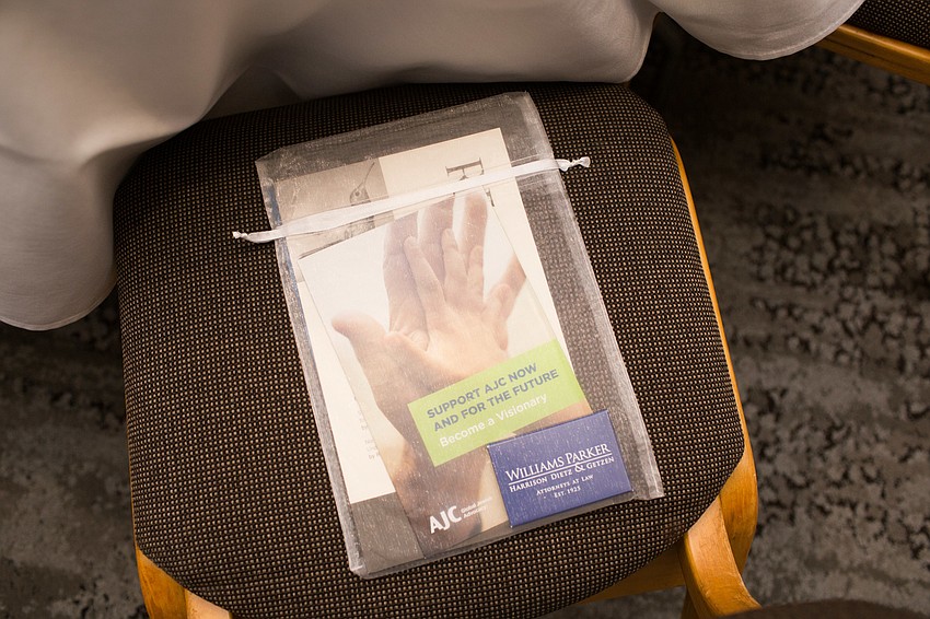 Literature and a chocolate bar was set out for every guest.