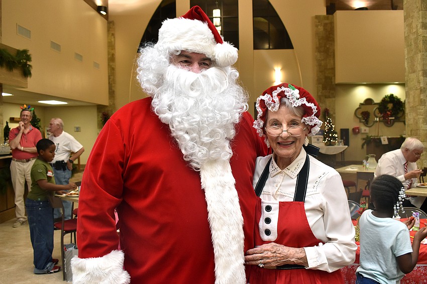 Santa and Mrs. Claus made a special appearance at the Reading Buddies Christmas Party.