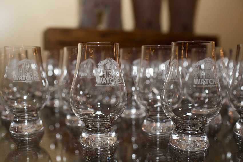 Guests were given a whiskey glass for their samplings.