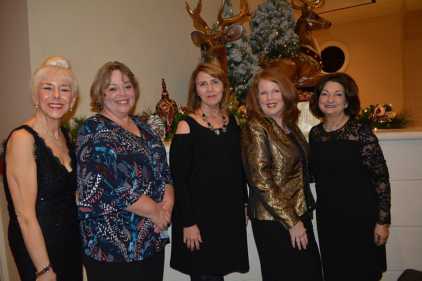 Event co-chair Monika Templeman poses with Sarasota Manatee Association for Riding Therapy Executive Director Brandi Ezell, Solve Maternity Homes' Peggy Kerwin, Hope Family Services' Laurel Lynch and co-chair Eileen Buzzard.