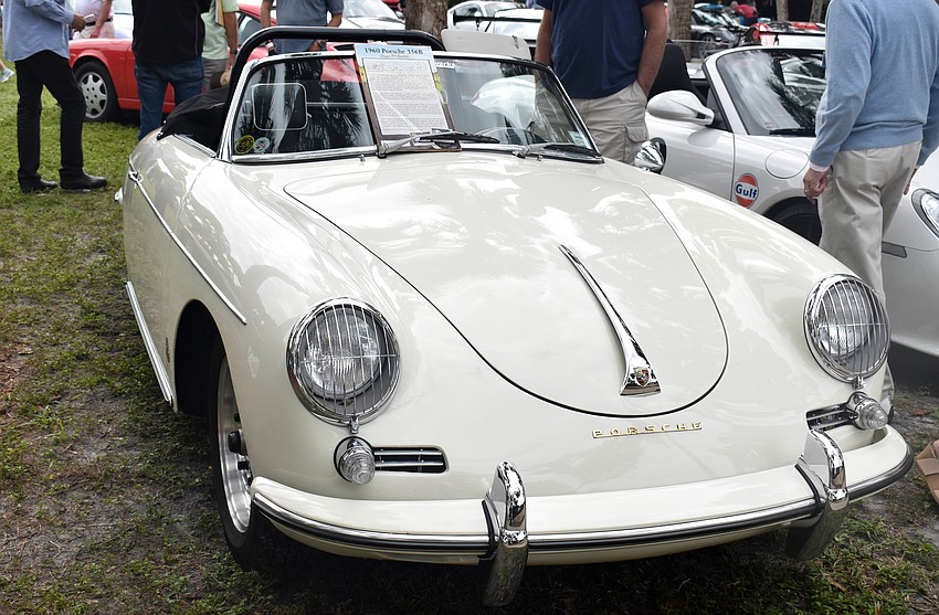 New and older models of Porsches lined St. Armands Circle.
