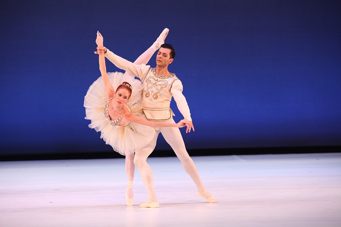 Danielle Brown and Ricardo Graziano dance George Balanchine&#39;s "Diamonds." Photo by Frank Atura