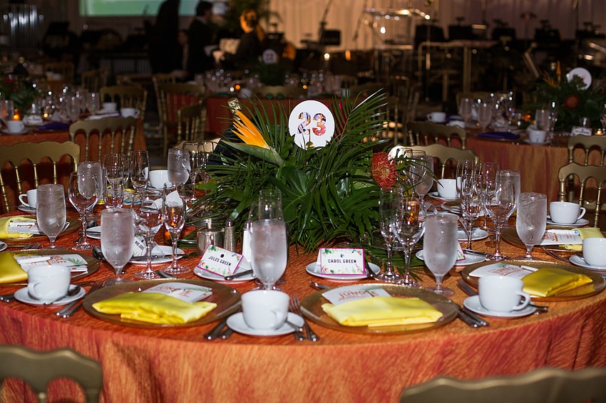 The decor was colorful for the jungle theme.