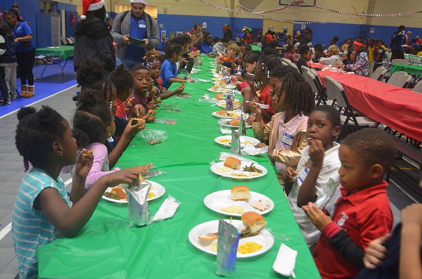 The Boys and Girl's Club were given a meal courtesy of Boar's Head.