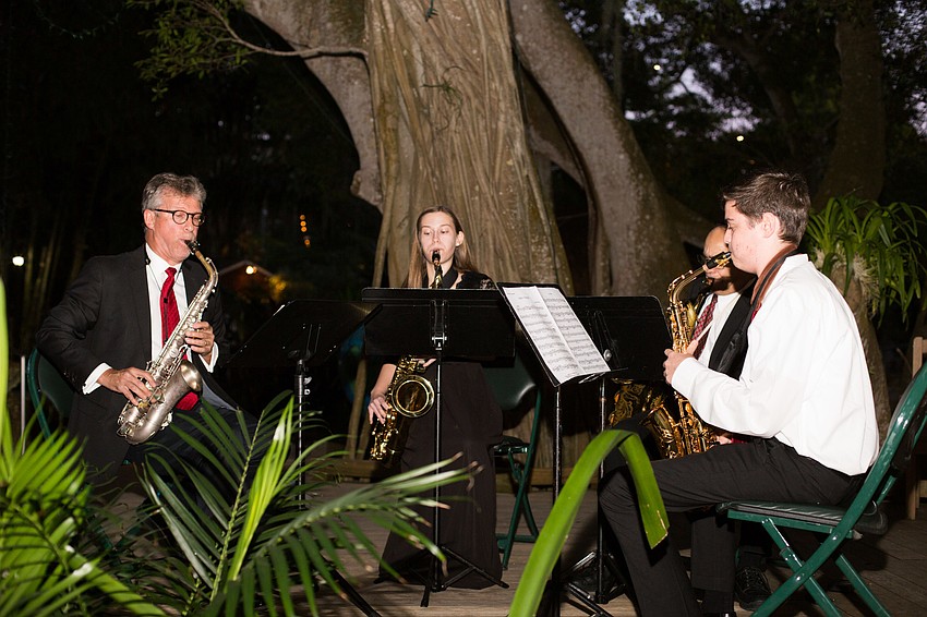The Sarasota Concert Band played during the evening.