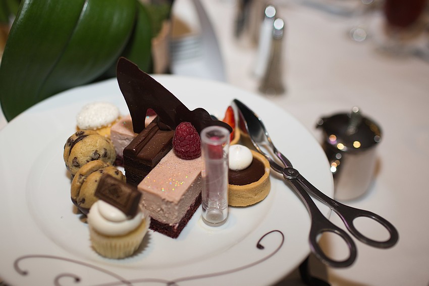 The desserts for SPARCCle on the Runway Feb. 15 featured a chocolate shoe, a Chanel clutch chocolate topper and an edible tube of lipstick.