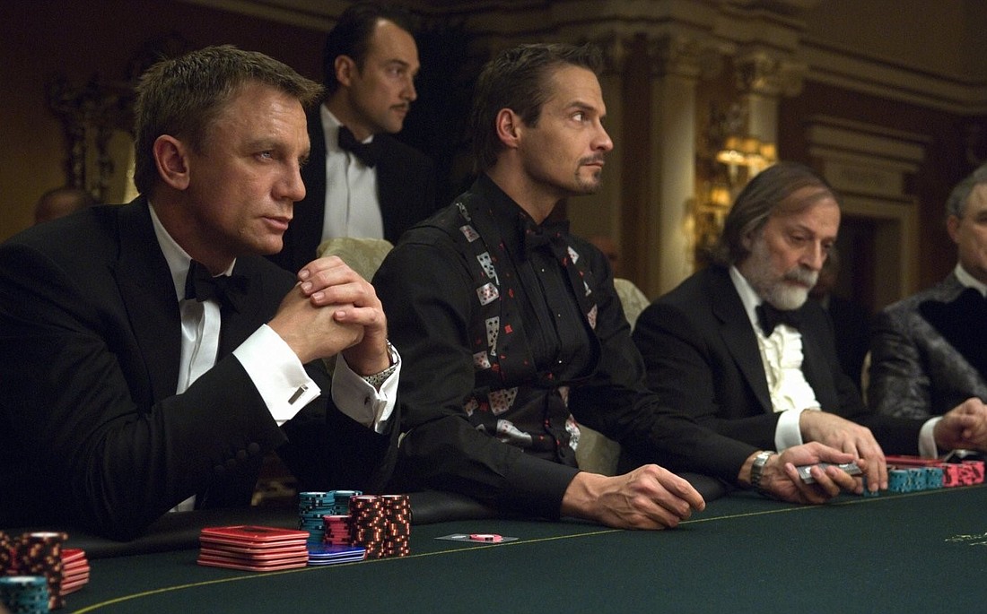 Daniel Craig (left) in "Casino Royale." Photo source: DVD.