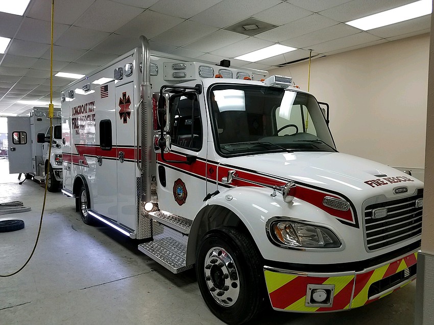 A new ambulance arrived for Longboat Key Fire-Rescue, replacing a rig with 84,000 miles and more than 4,400 hours of service.