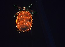 The pineapple dropped on once the clock struck midnight.