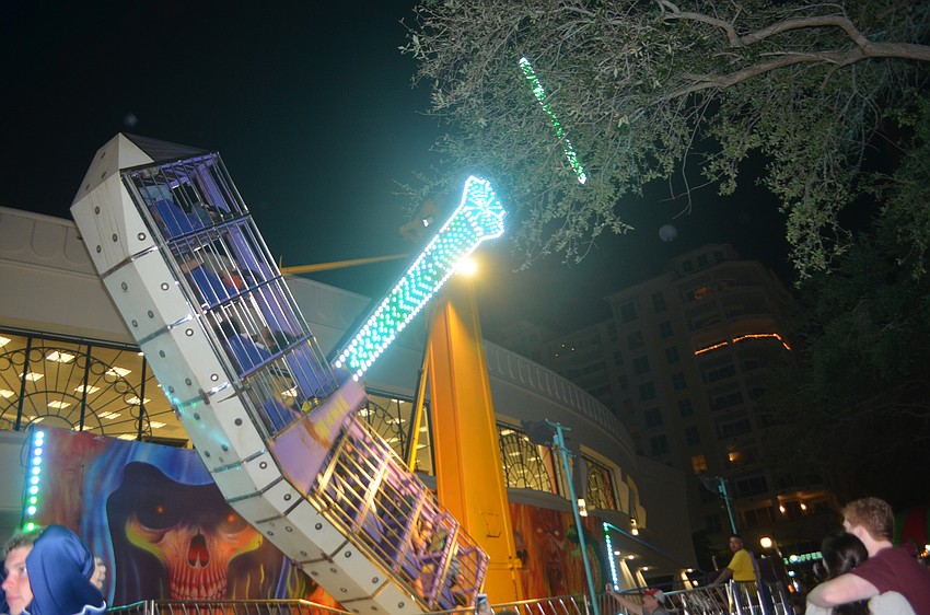 This ride swung all the way around on its axis.