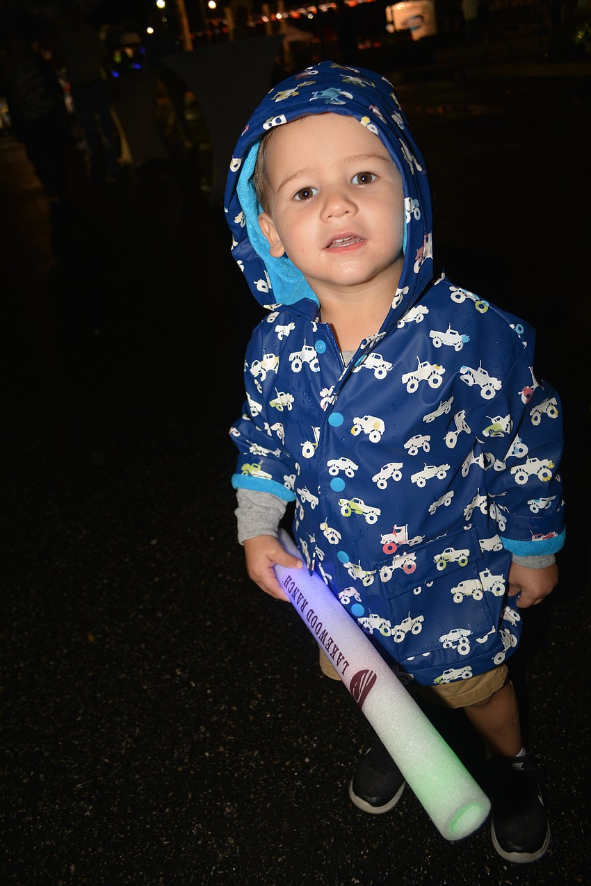 Lakewood Ranch 2-year-old Nicholas Nelson liked dancing with his glow stick.