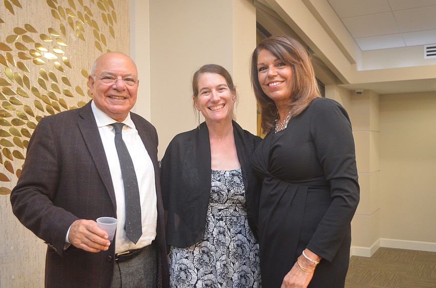 Isaac Azerad, Rabbi Elaine Glickman and Sabrina Silverberg
